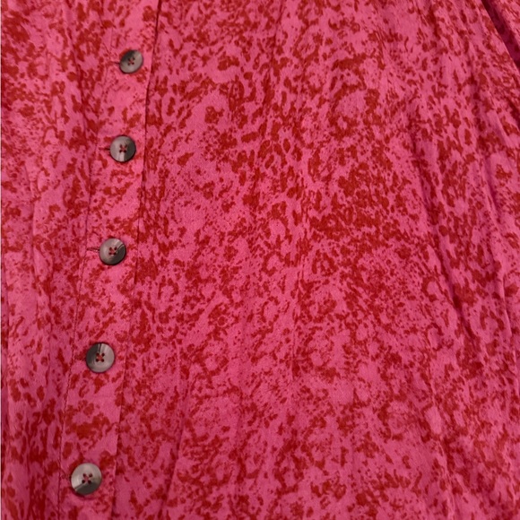 Elegant Free People Red Button-Down Maxi Dress - Picture 7 of 9